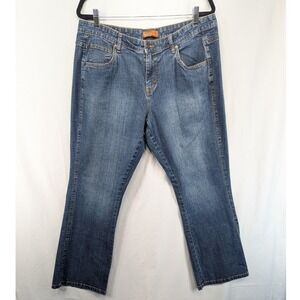 Lee Jeans One True Fit Womens Size 16W Medium Wash‎ Bootcut Denim Pants